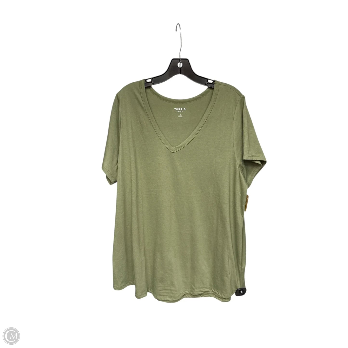 Top Short Sleeve Basic By Torrid In Green, Size: 3x