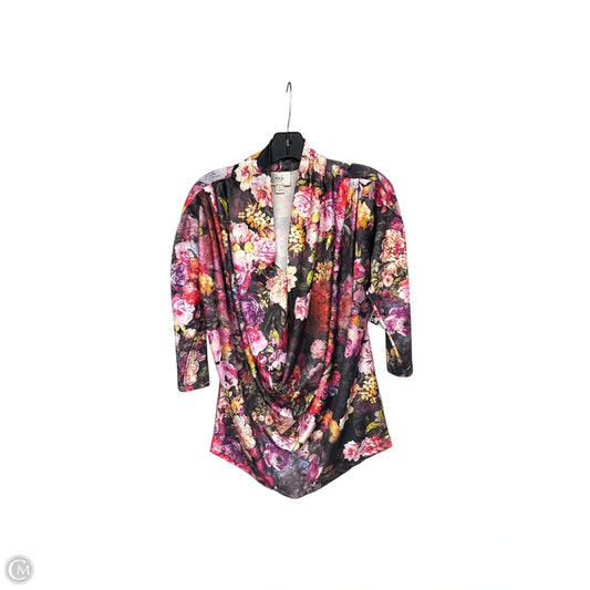 Top 3/4 Sleeve By Eci In Pink & Purple, Size: S