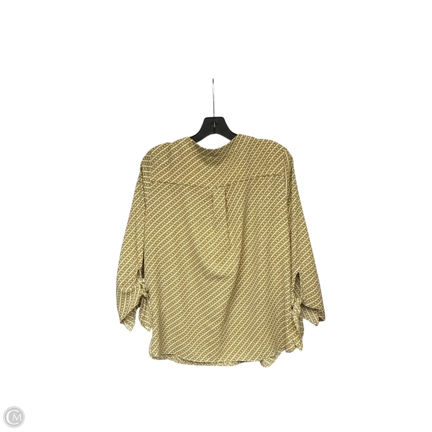 Top Long Sleeve By Michael By Michael Kors In Yellow, Size: L