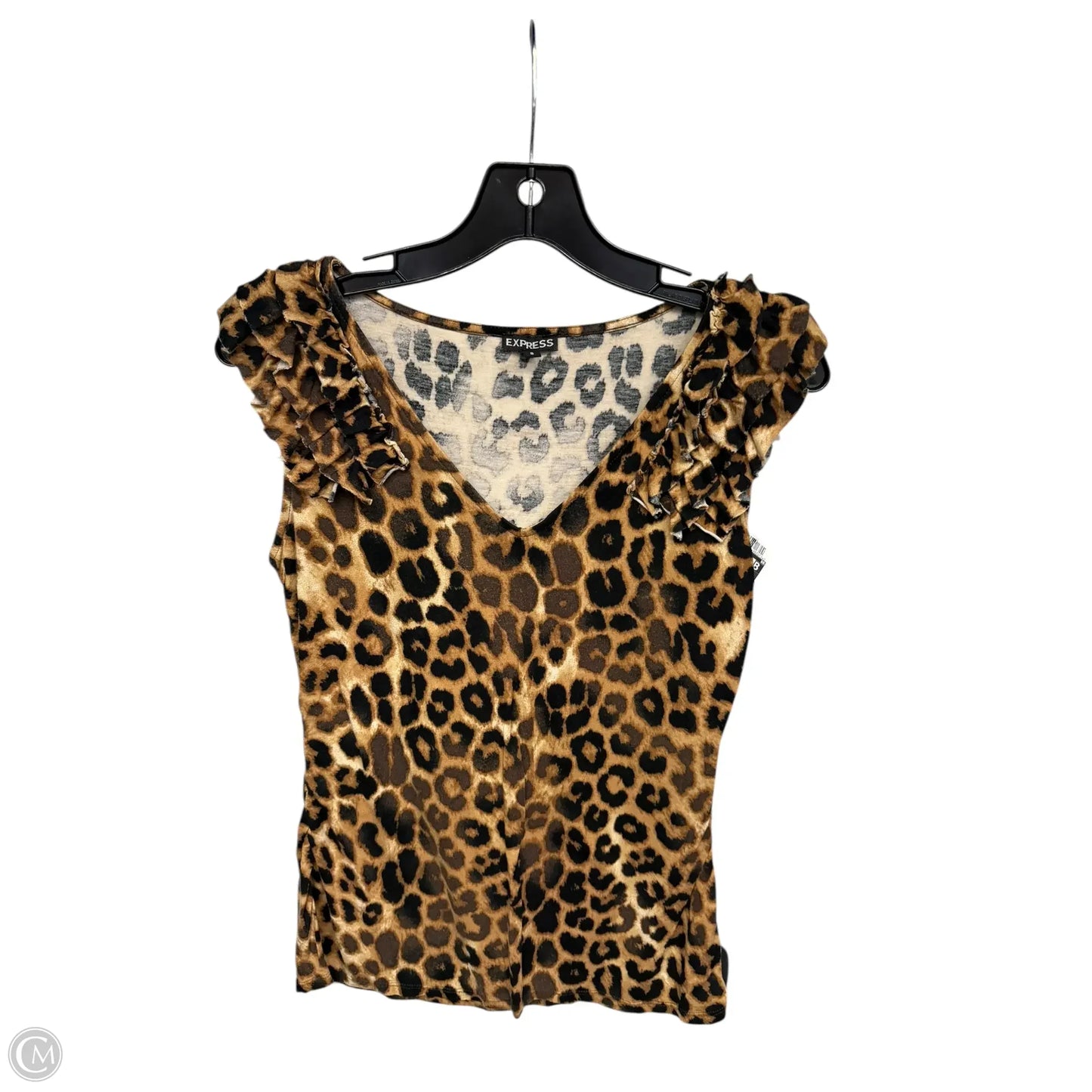Top Sleeveless By Express In Animal Print, Size: S