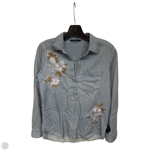 Top Sleeveless By Express In Blue Denim, Size: Xs