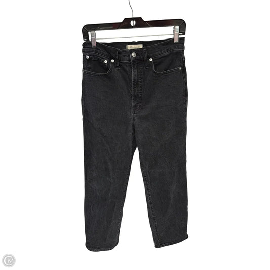 Jeans Straight By Madewell In Black Denim, Size: 6