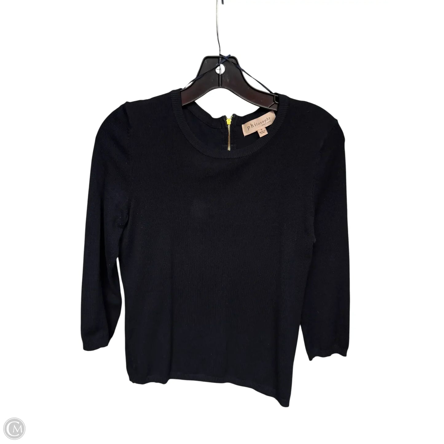 Top 3/4 Sleeve By Philosophy In Navy, Size: S