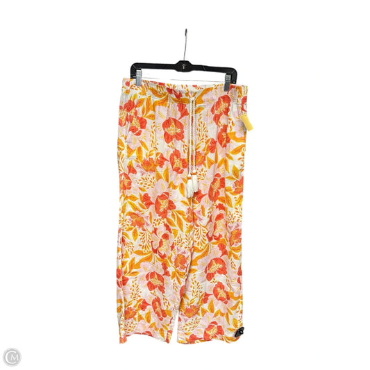 Pants Linen By Sigrid Olsen In Orange & Pink, Size: Xl