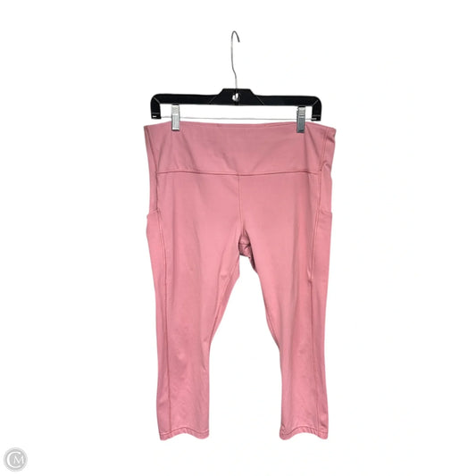 Athletic Capris By Athleta In Pink, Size: Xl