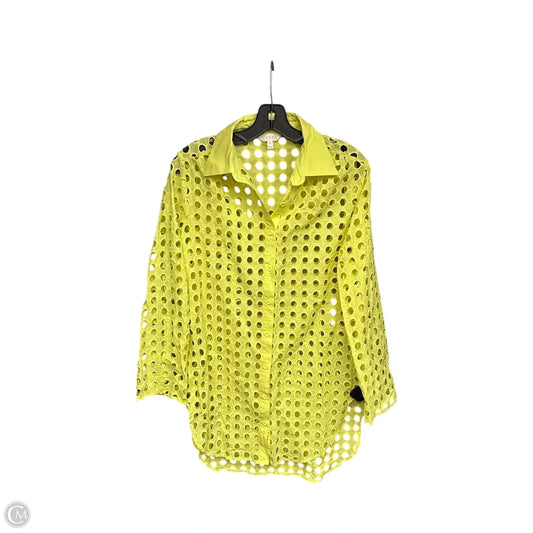 Top Long Sleeve By Adiva In Yellow, Size: M