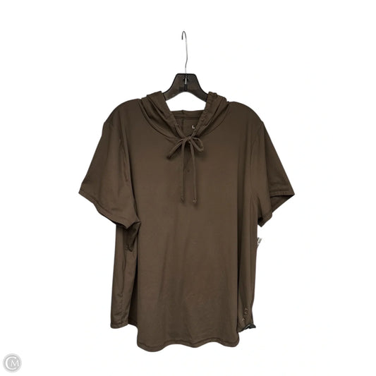 Athletic Top Short Sleeve By Livi Active In Brown, Size: 2x