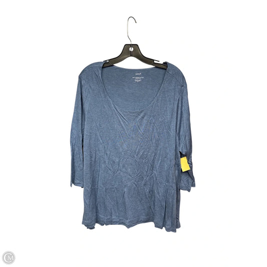 Top Long Sleeve By Pure Jill In Blue, Size: 2x
