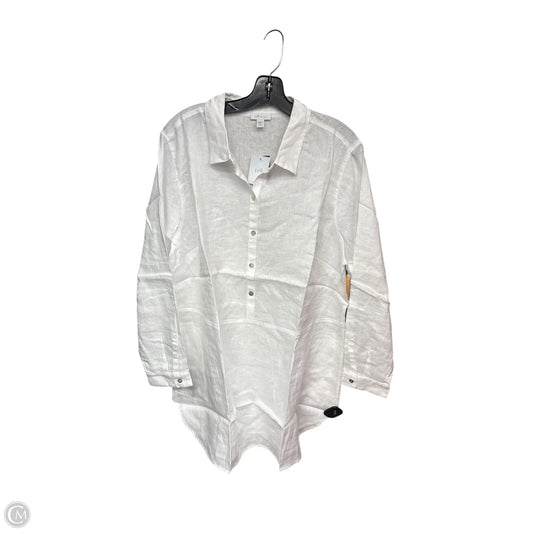 Top Long Sleeve By J. Jill In White, Size: 2x
