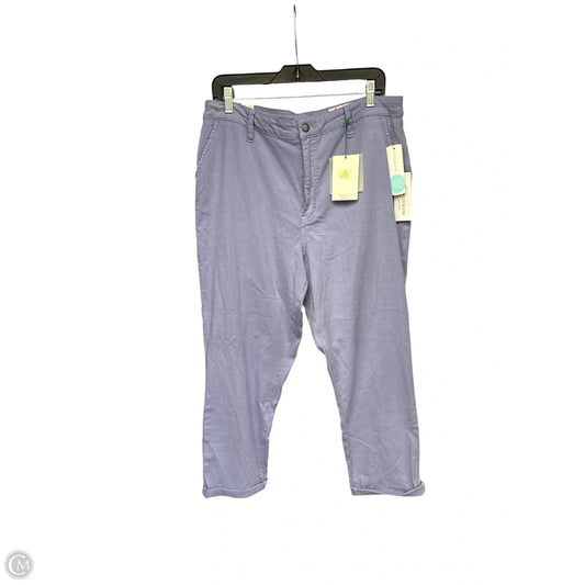 Pants Cropped By Cosmic Blue Love In Purple, Size: 14
