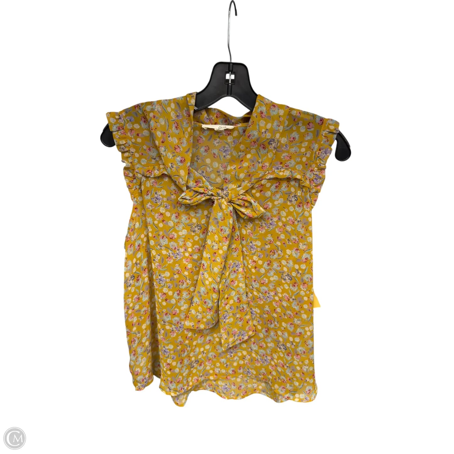 Top Sleeveless By Lush In Yellow, Size: L