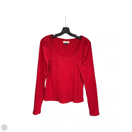 Top Long Sleeve By Universal Thread In Red, Size: M