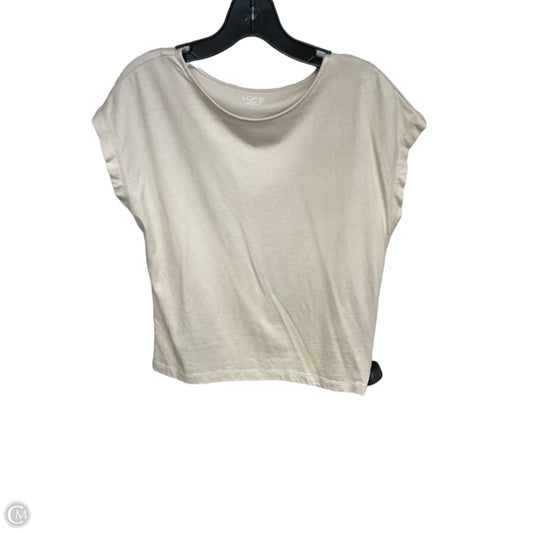 Top Short Sleeve By Loft In Cream, Size: S