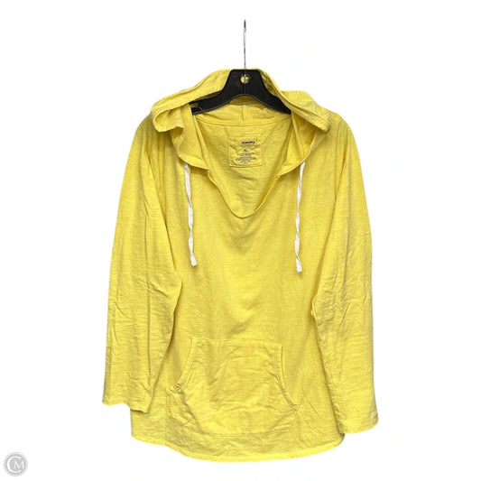 Sweatshirt Hoodie By Sonoma In Yellow, Size: Xl