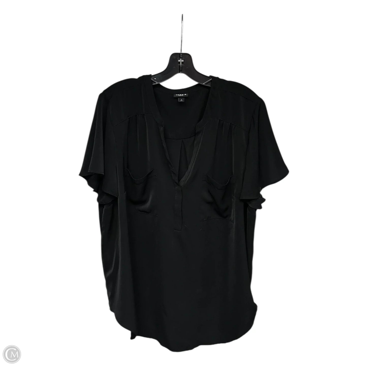 Top Short Sleeve By Torrid In Black, Size: 2x