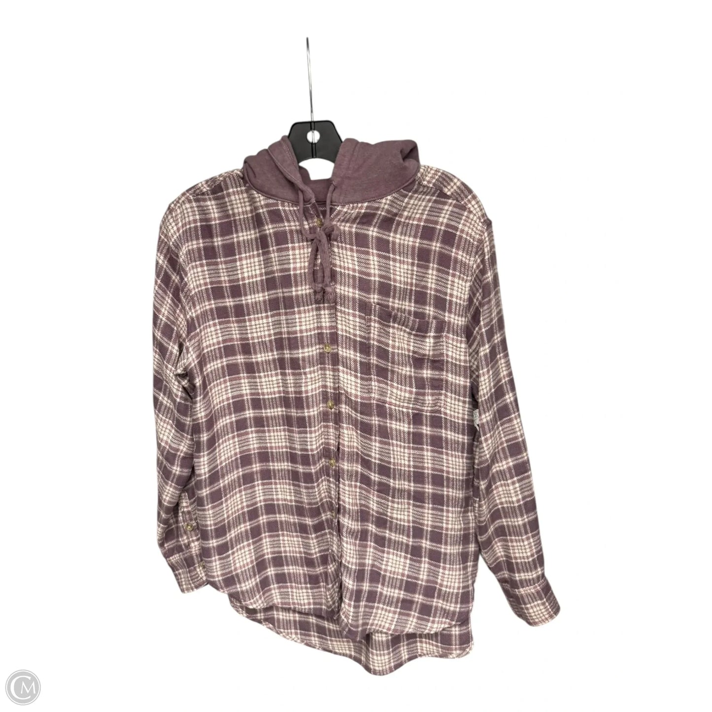 Jacket Shirt By American Eagle In Purple, Size: S