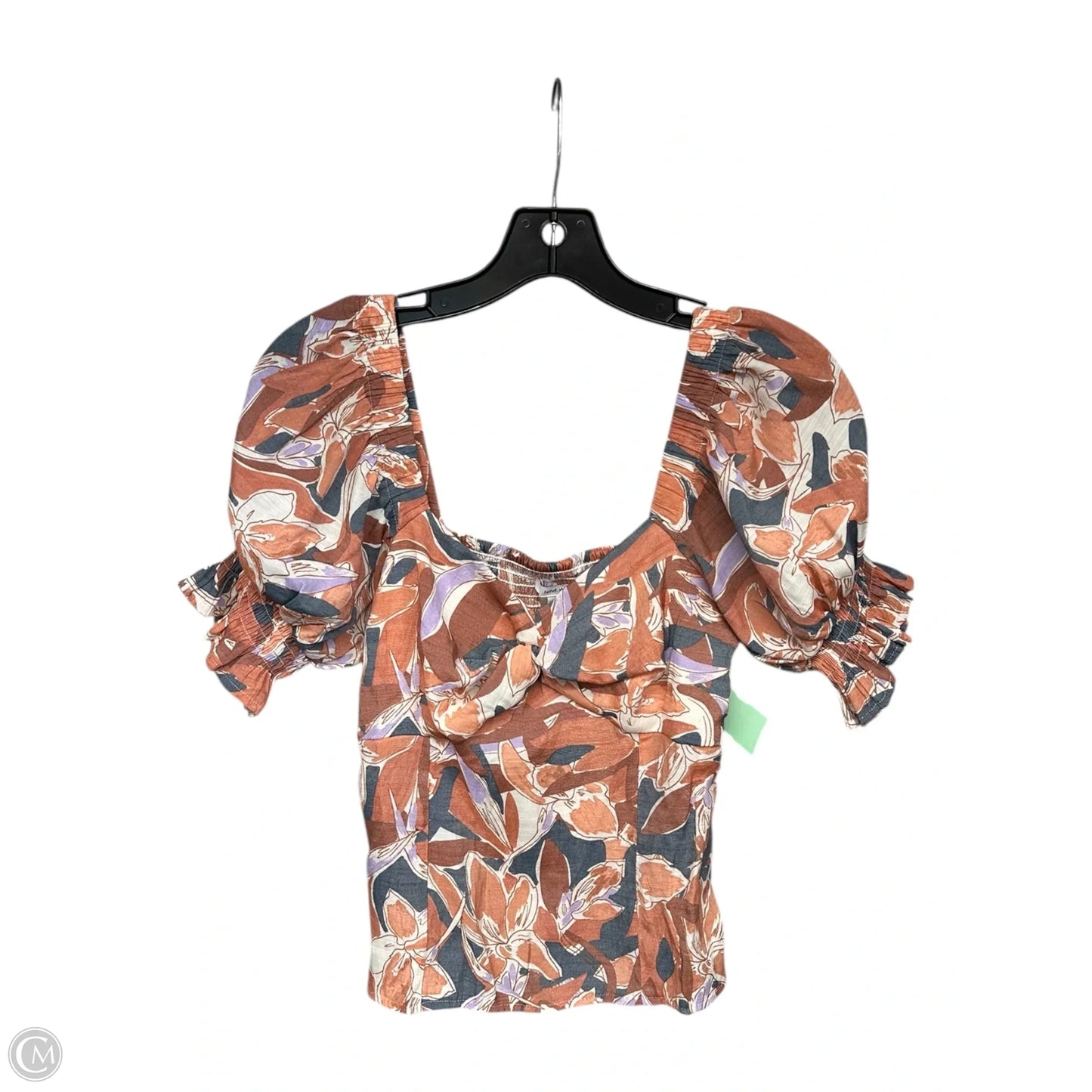Top Short Sleeve By Nine West In Orange, Size: S