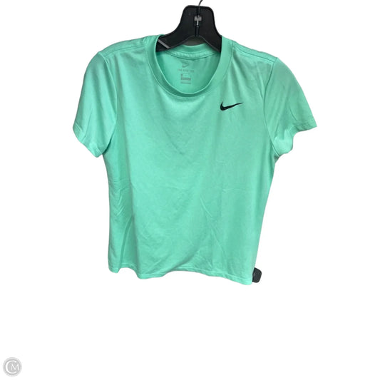 Athletic Top Short Sleeve By Nike Apparel In Green, Size: M