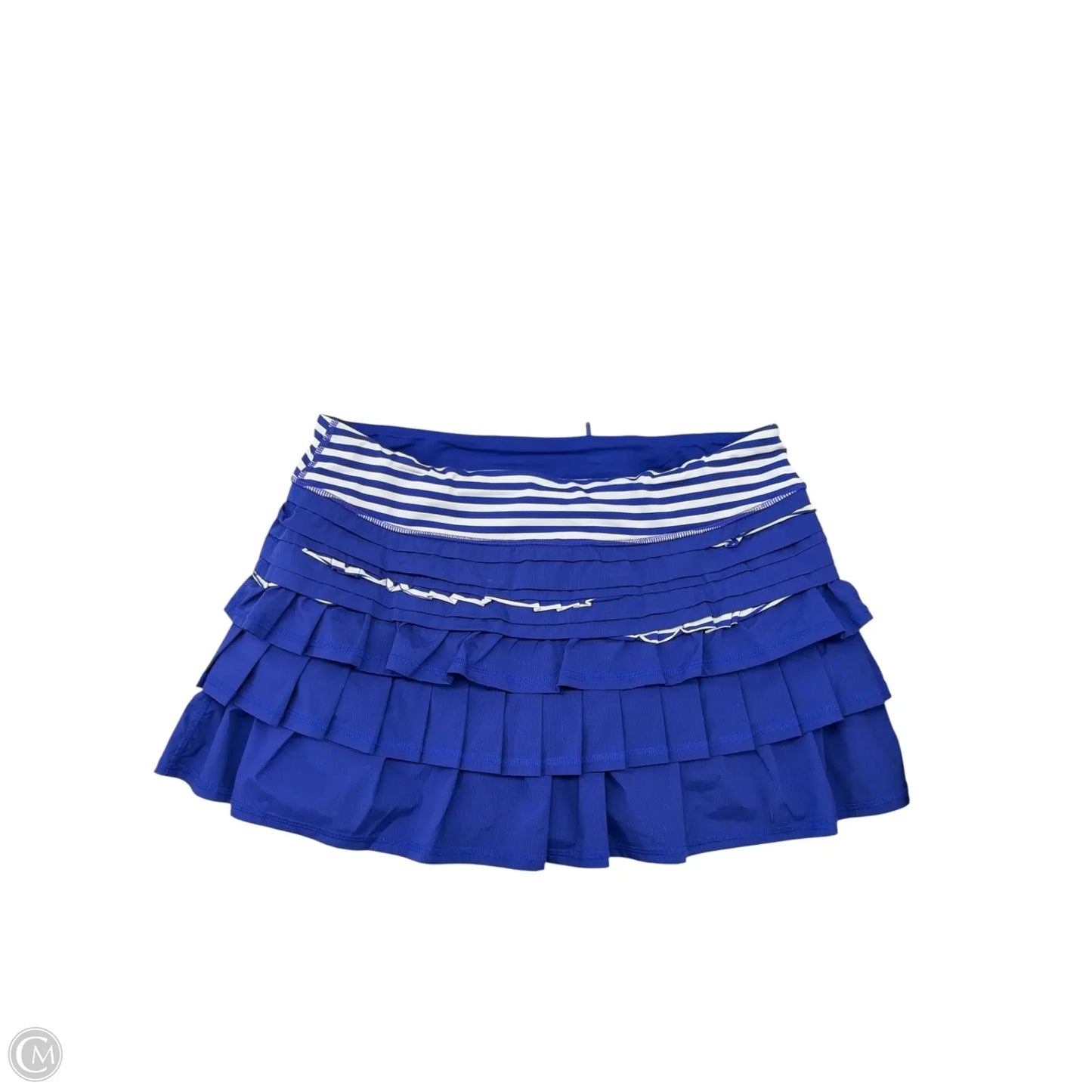 Athletic Skort By Lululemon In Blue & White, Size: 8