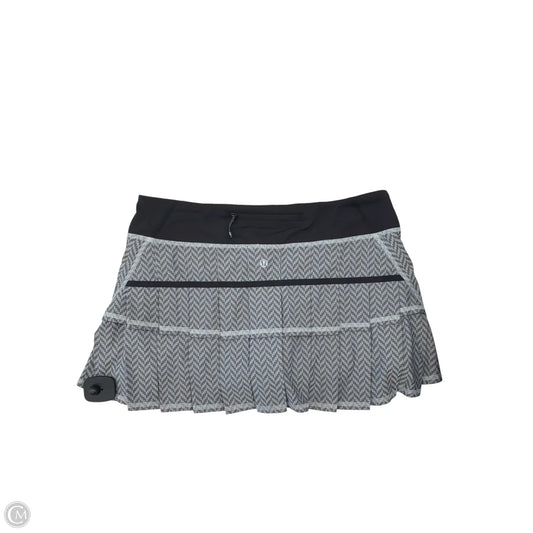 Athletic Skort By Lululemon In Grey, Size: 8