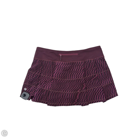 Athletic Skort By Lululemon In Purple, Size: 8