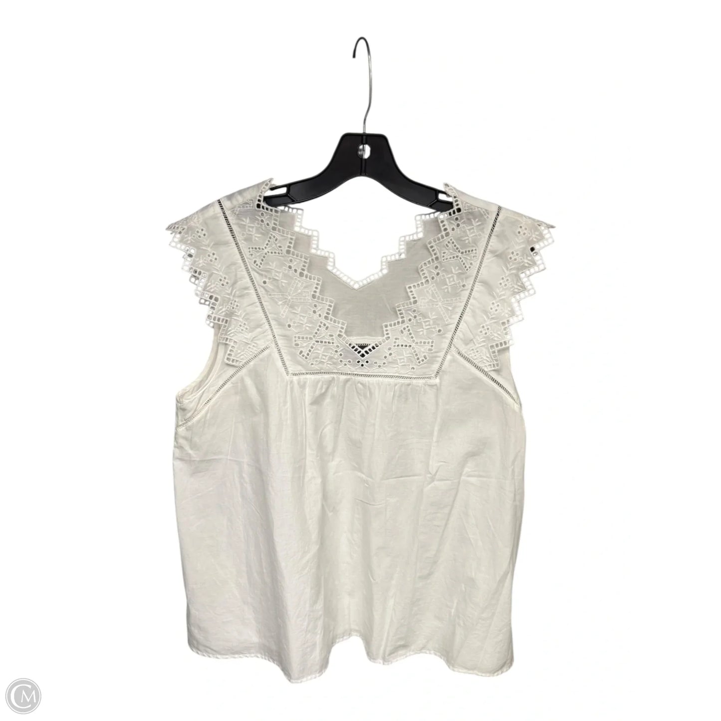 Top Sleeveless By J. Crew In White, Size: L