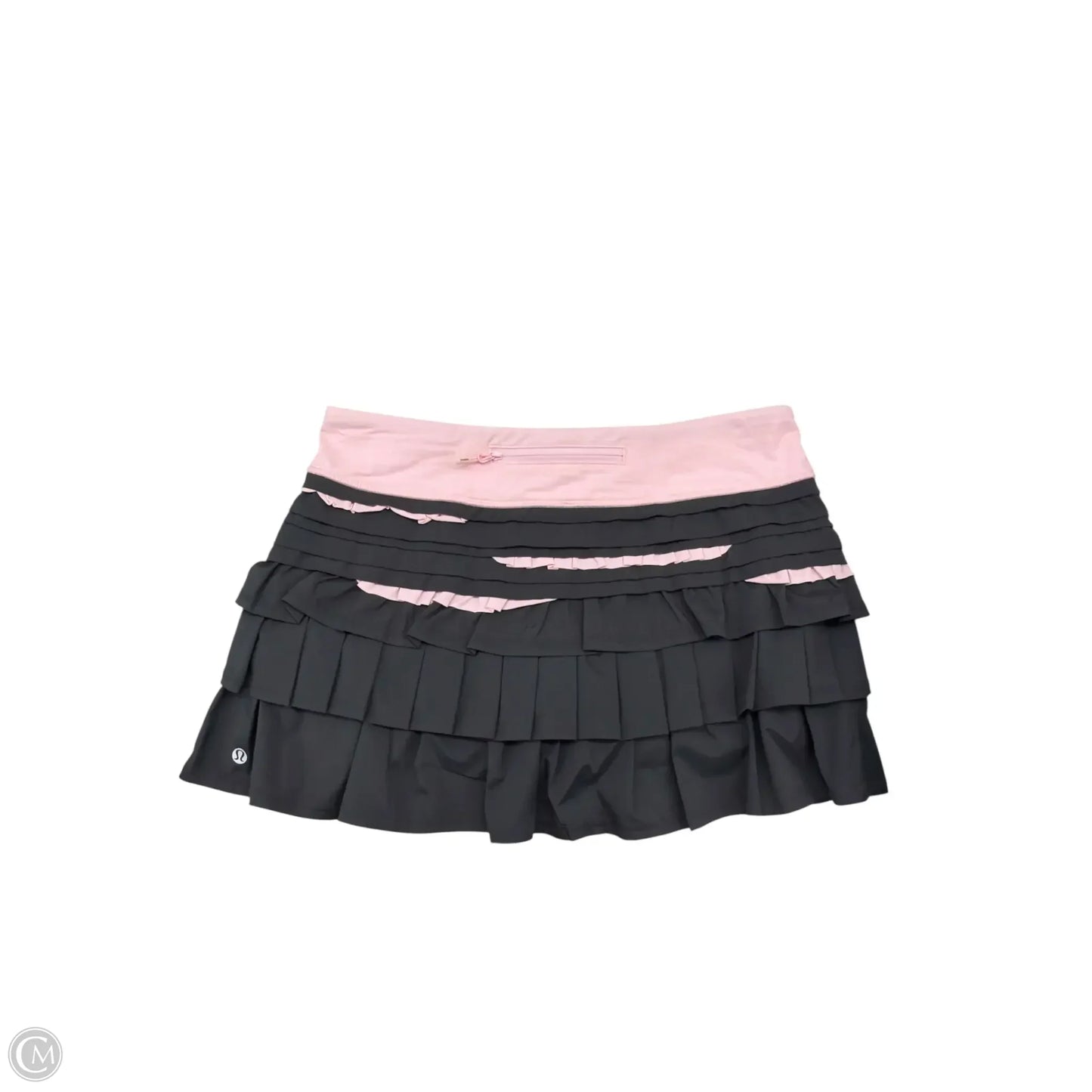 Athletic Skort By Lululemon In Grey & Pink, Size: 8
