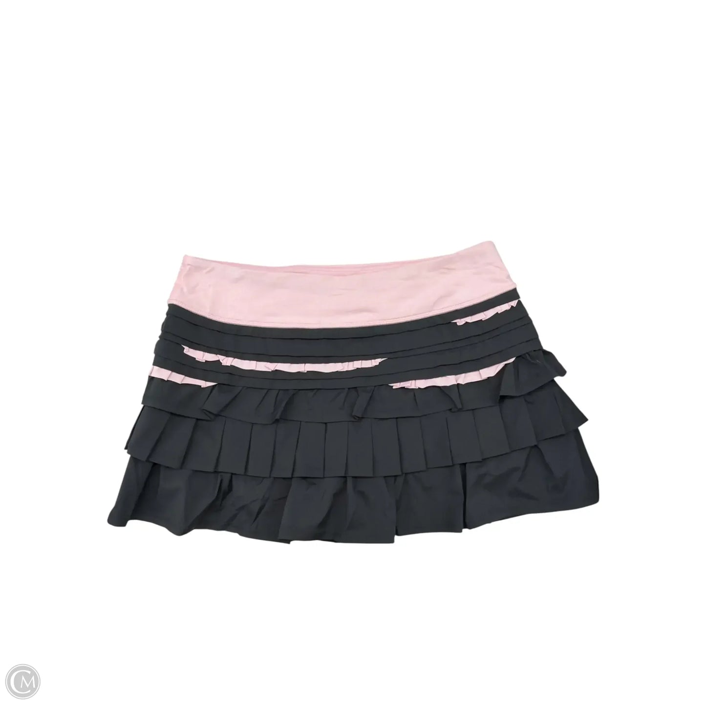 Athletic Skort By Lululemon In Grey & Pink, Size: 8