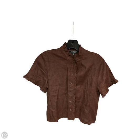 Top Short Sleeve By J. Crew In Brown, Size: Xs
