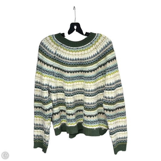Sweater By American Eagle In Green & White, Size: L