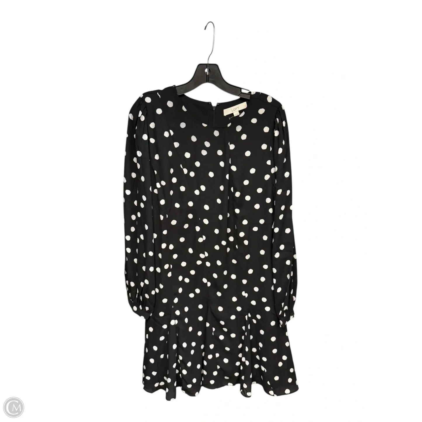 Dress Casual Midi By Loft In Black & White, Size: 14