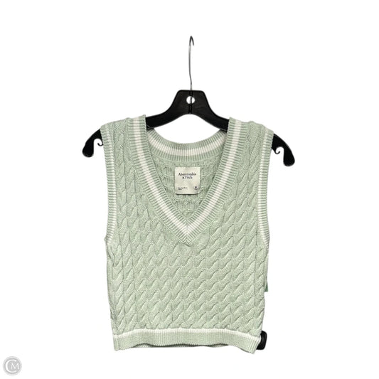 Vest Sweater By Abercrombie And Fitch In Green, Size: M