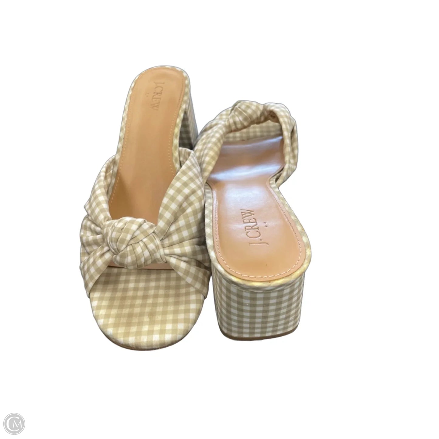 Sandals Heels Block By J. Crew In Cream, Size: 11