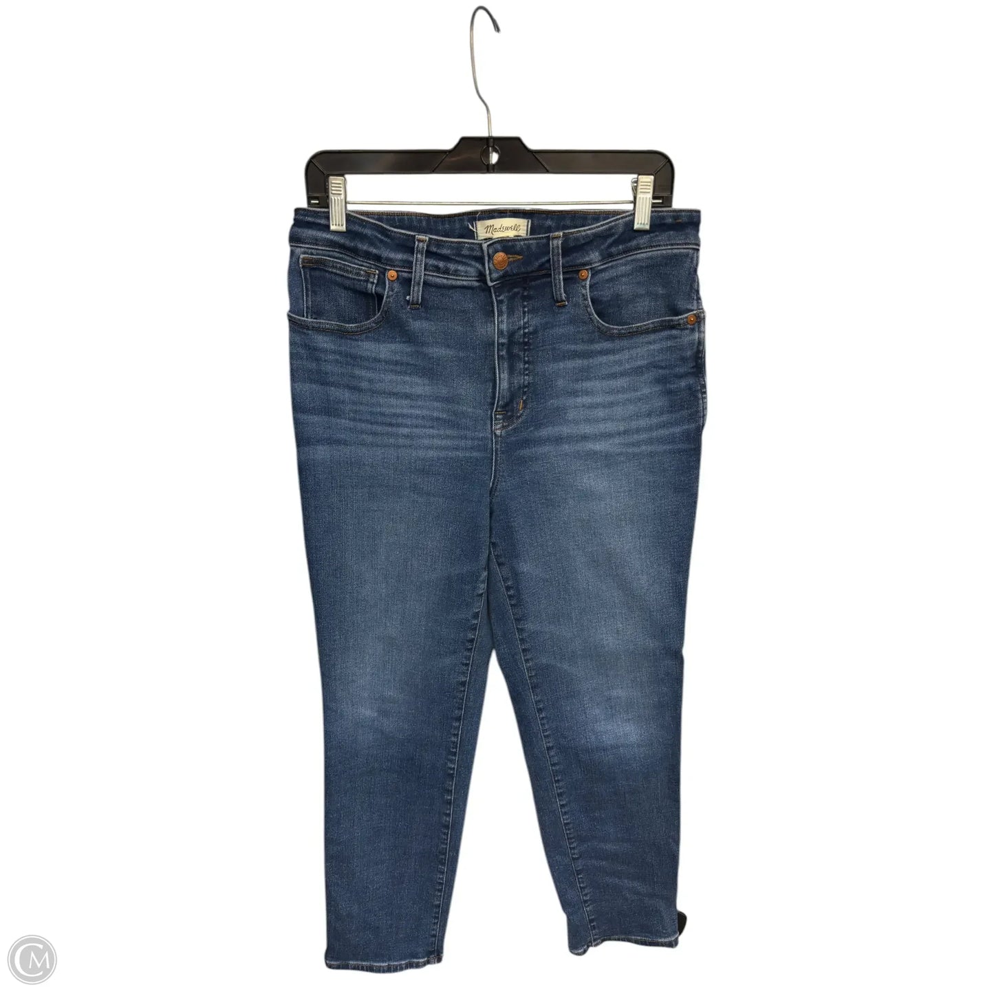 Jeans Straight By Madewell In Blue Denim, Size: 12