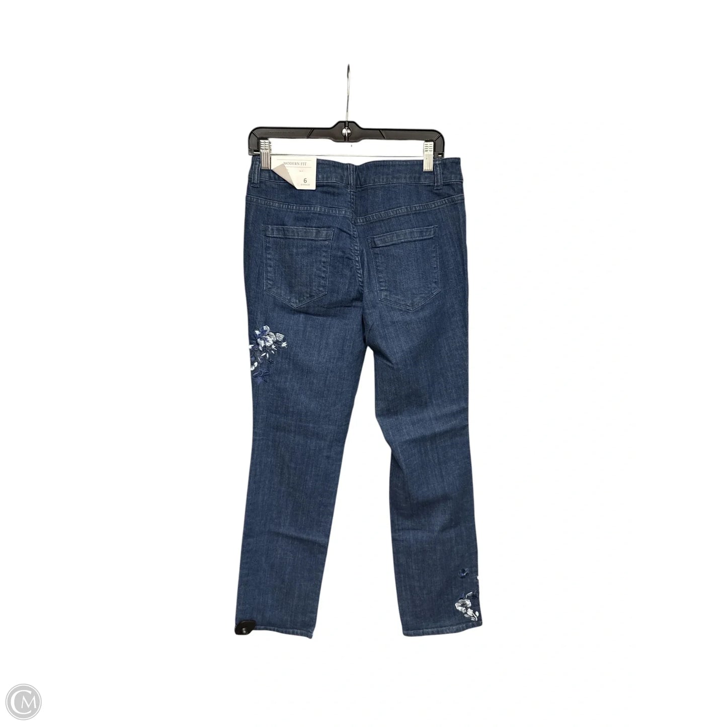 Jeans Straight By Christopher And Banks In Blue Denim, Size: 6