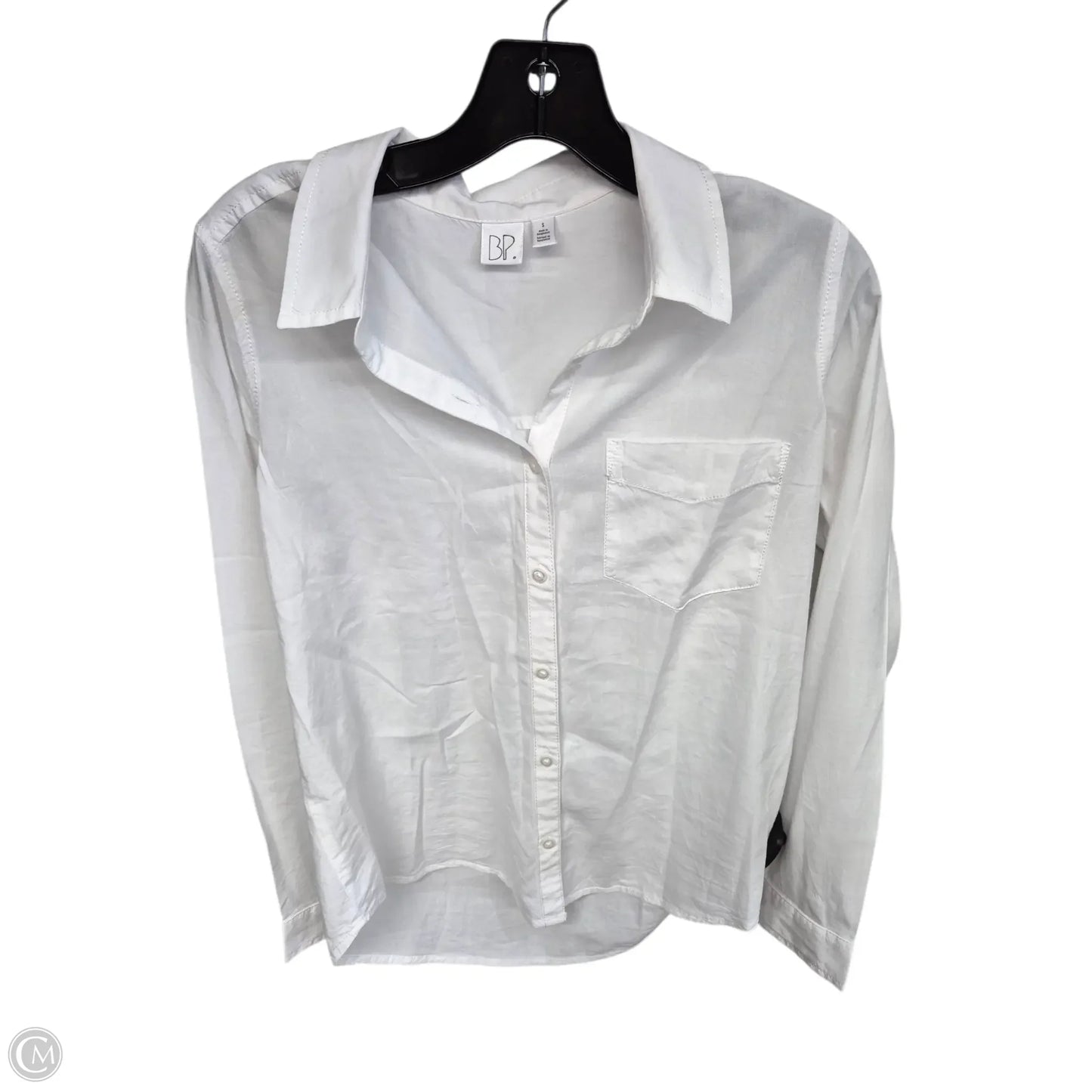 Top Long Sleeve By Bp In White, Size: S