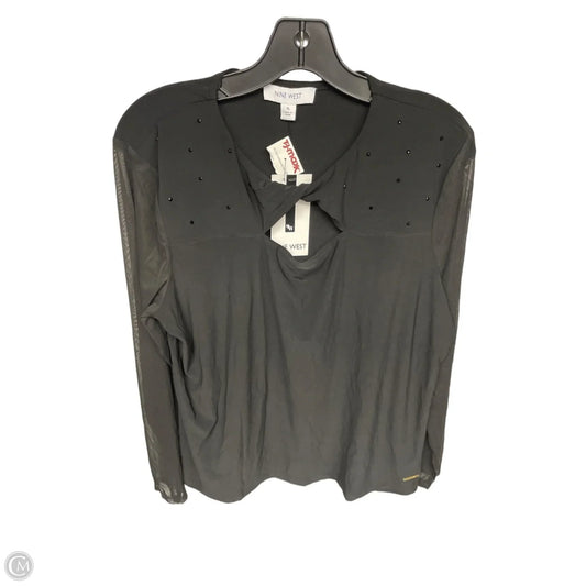 Top Long Sleeve By Nine West In Black, Size: Xl