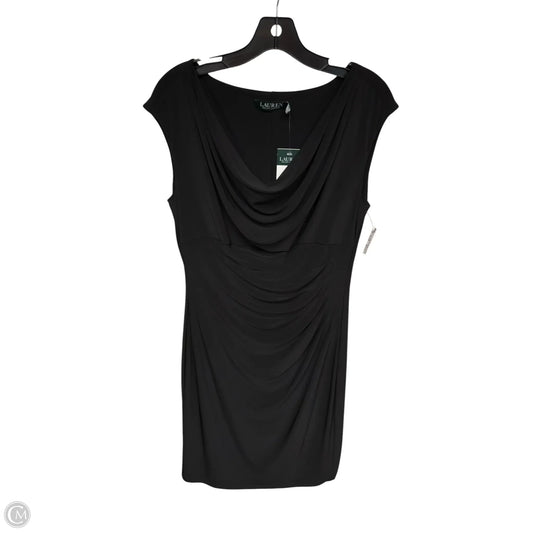 Dress Party Midi By Lauren By Ralph Lauren In Black, Size: 12