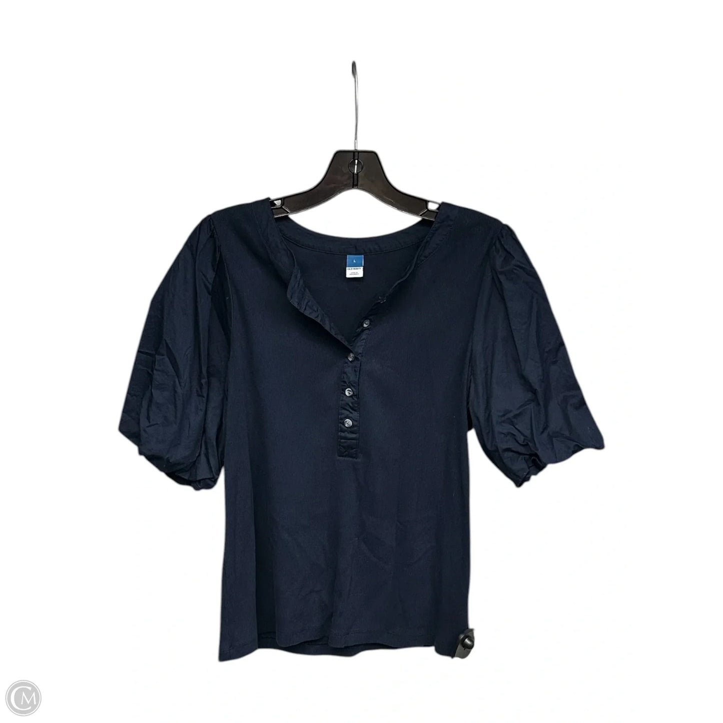 Top Short Sleeve By Old Navy In Navy, Size: L