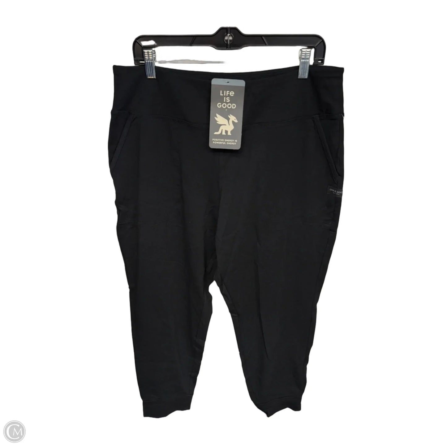 Athletic Pants By Life Is Good In Black, Size: Xl
