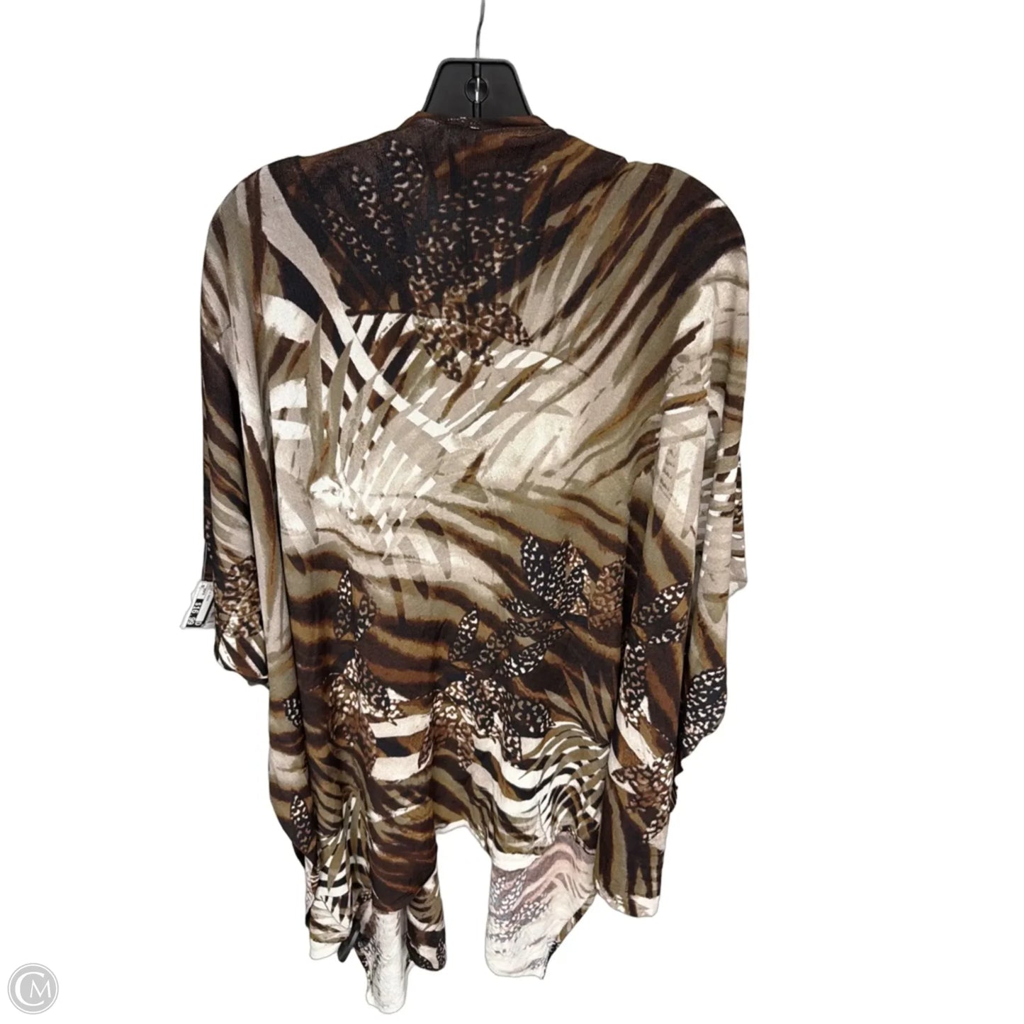 Shawl By Chicos In Brown & Cream, Size: Osfm