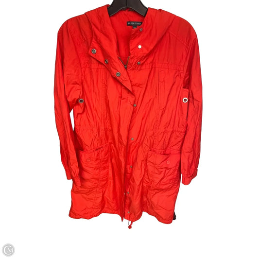 Jacket Windbreaker By Eileen Fisher In Red, Size: Sp