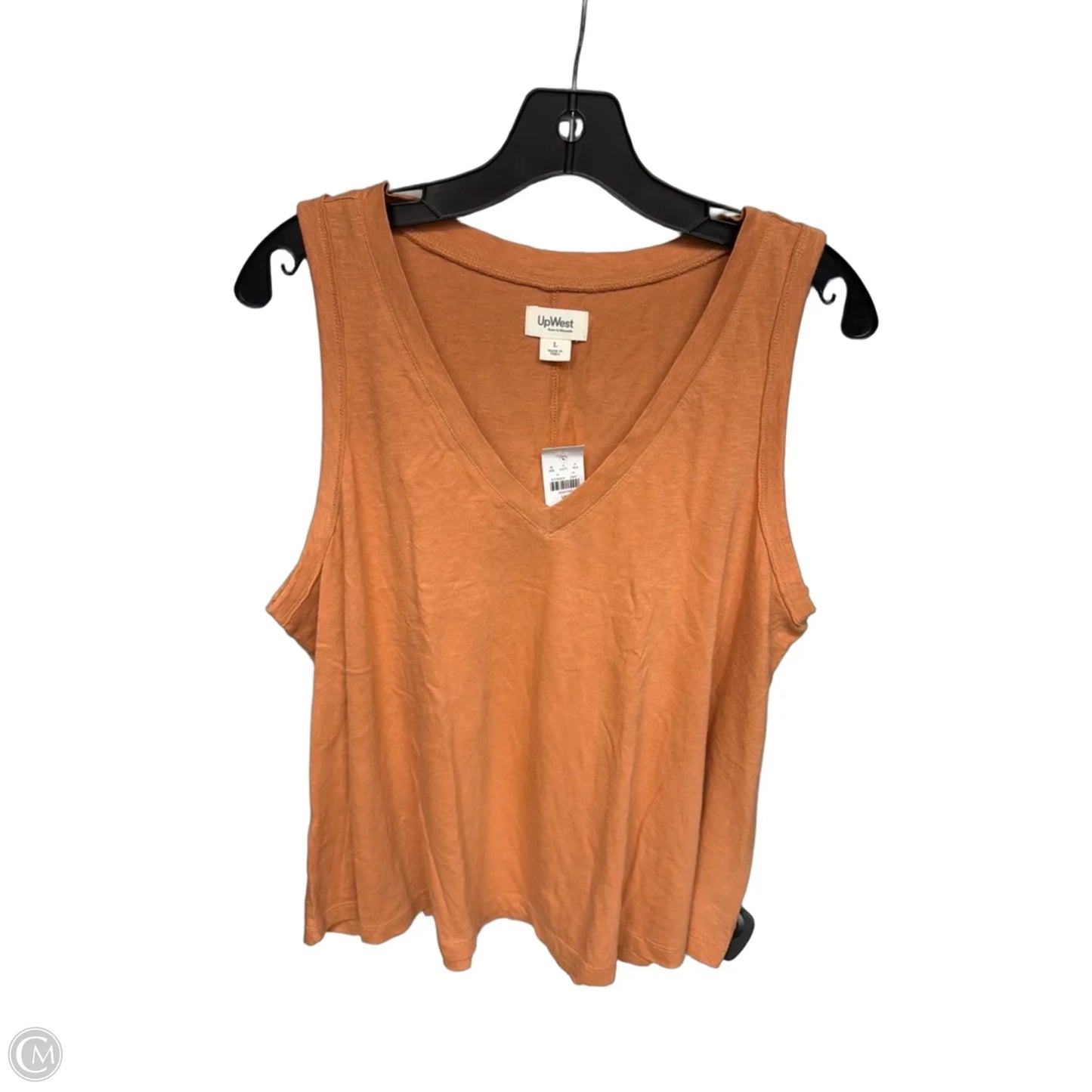 Top Sleeveless By Upwest In Orange, Size: L