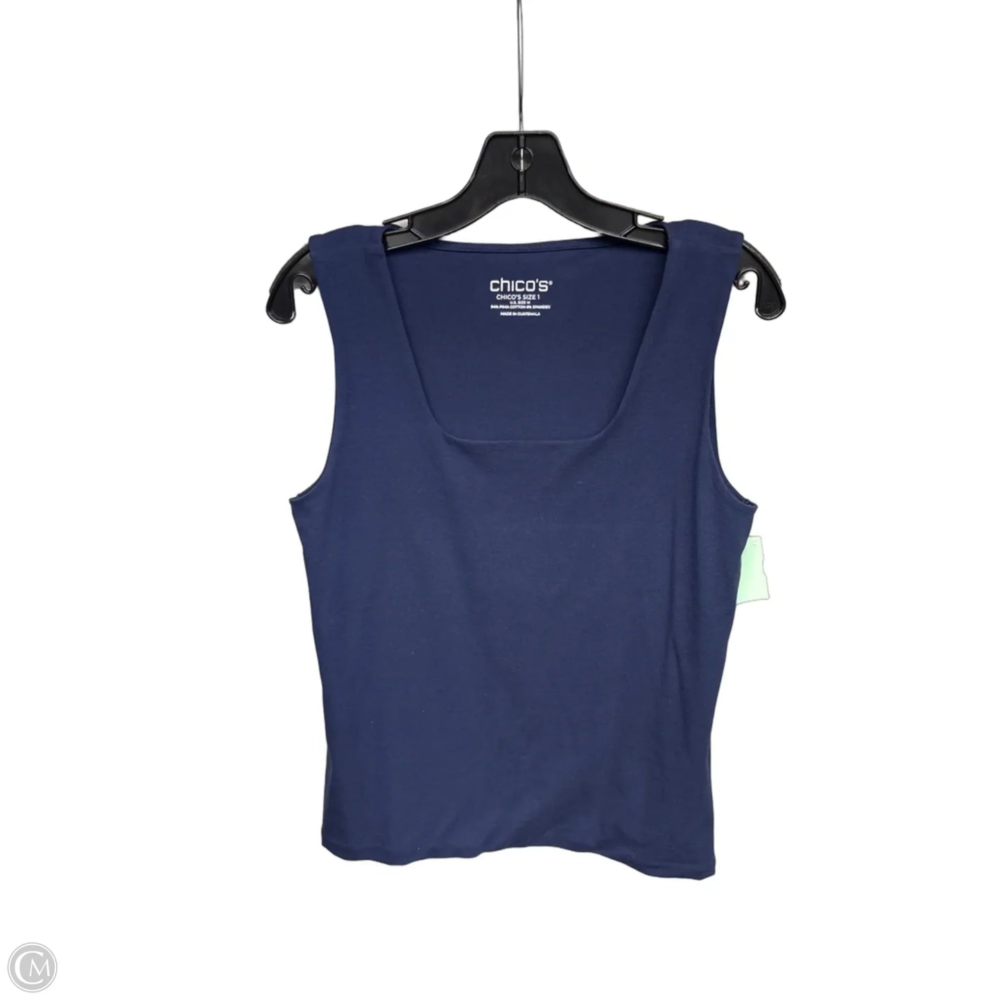 Top Sleeveless By Chicos In Navy, Size: M