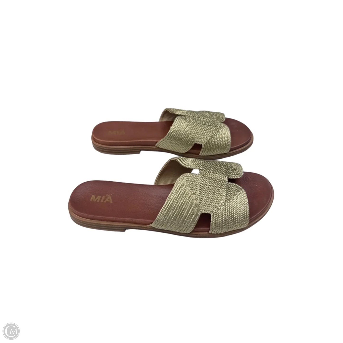Sandals Flats By Mia In Gold, Size: 9