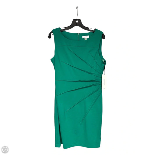 Dress Work By Calvin Klein In Green, Size: 12