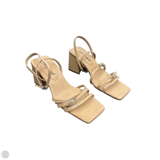 Sandals Heels Block By Free People In Cream, Size: 8