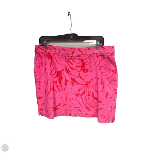 Skort By Rafaella In Pink & Red, Size: Xl