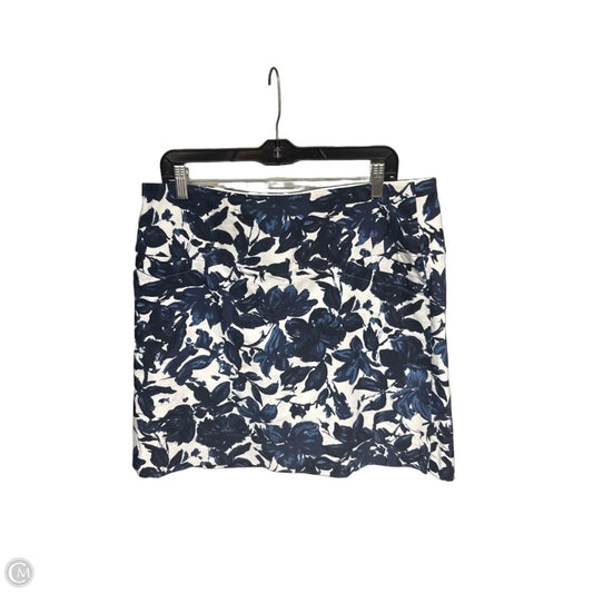 Skort By Sc & Co In Blue & White, Size: Xl