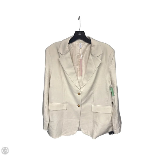 Blazer By Clothes Mentor In Cream, Size: L